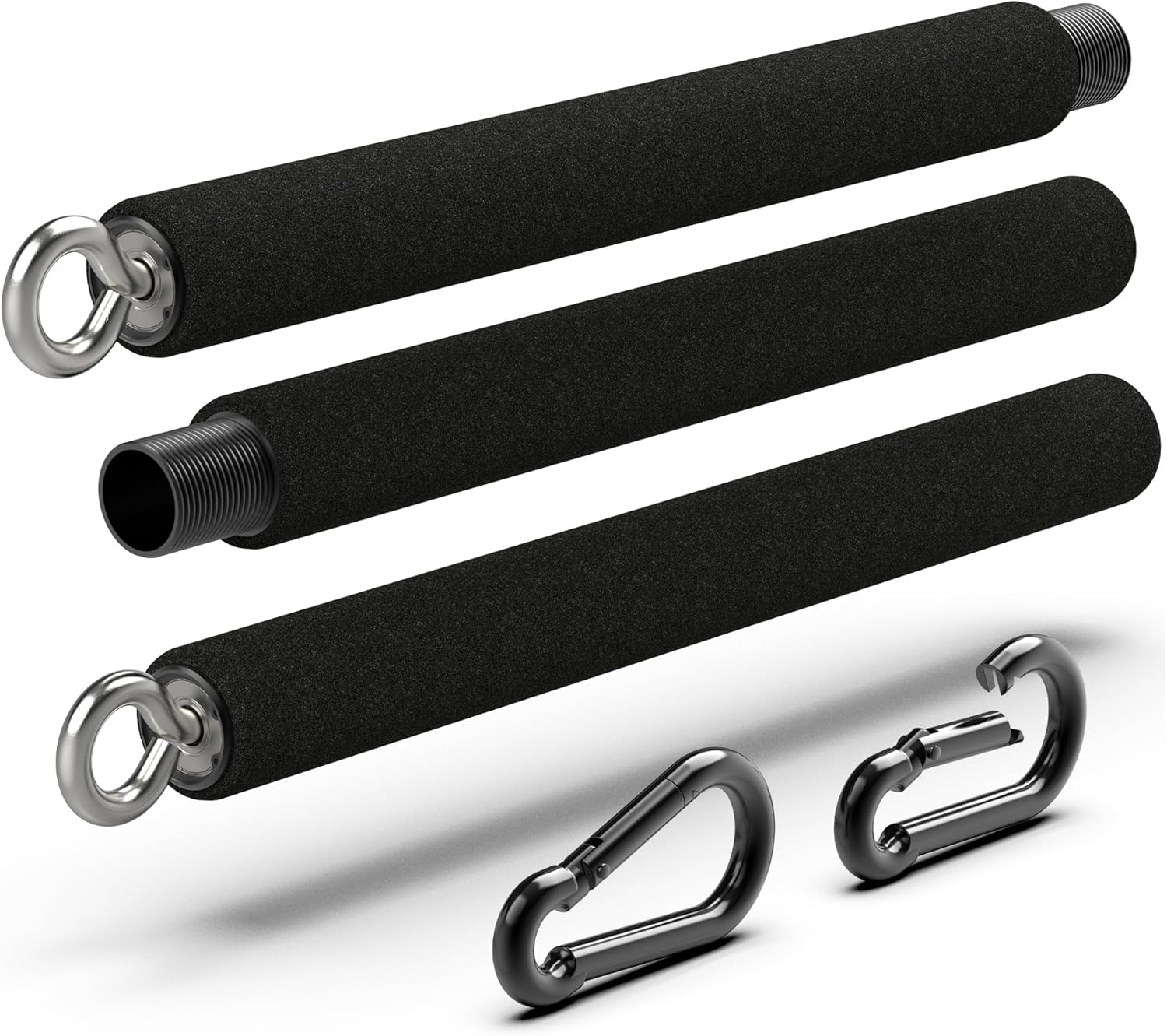 Tribe Lifting Resistance Band Bar - Portable Steel Workout Bar for Resistance Bands - Adjustable 38 to 26 Inch - Straight Bar Attachment for Cable Machine and Home Gym Exercises