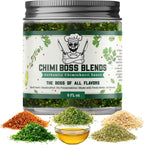 Chimi Boss Chimichurri Original Sauce, 9 fl oz – Authentic Argentinian Green Herb Sauce with Fresh Parsley, Garlic & Spices – All Natural Marinade & Topping – Made in USA