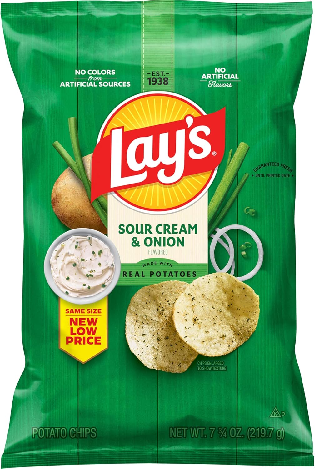 Lay's Sour Cream & Onion Flavor, 7.75 Oz