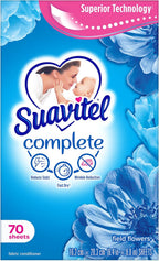 Suavitel Complete Fabric Softener Dryer Sheets, Field Flowers – 70 count