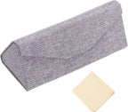 PATIKIL Foldable Glasses Case, Triangle Magnetic Sunglasses Organizer Case PU Leather Eyeglass Case with Eyeglass Cloth