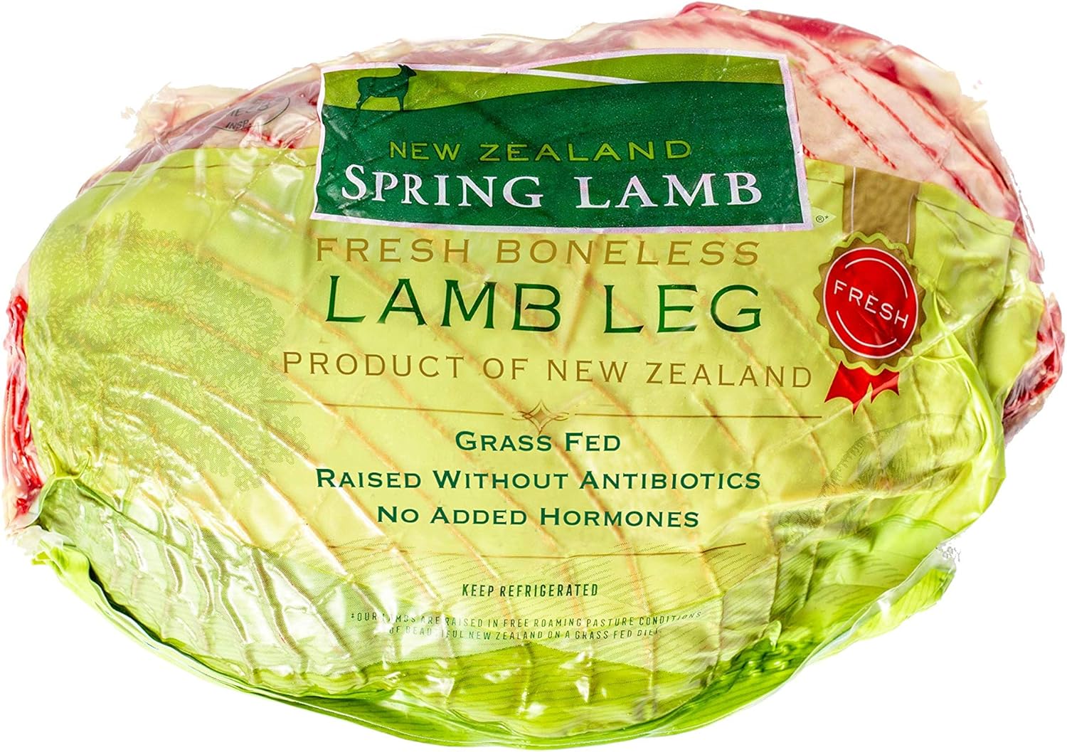 New Zealand Spring Lamb, Fresh New Zealand Half Boneless Netted Lamb Leg, 2 lb