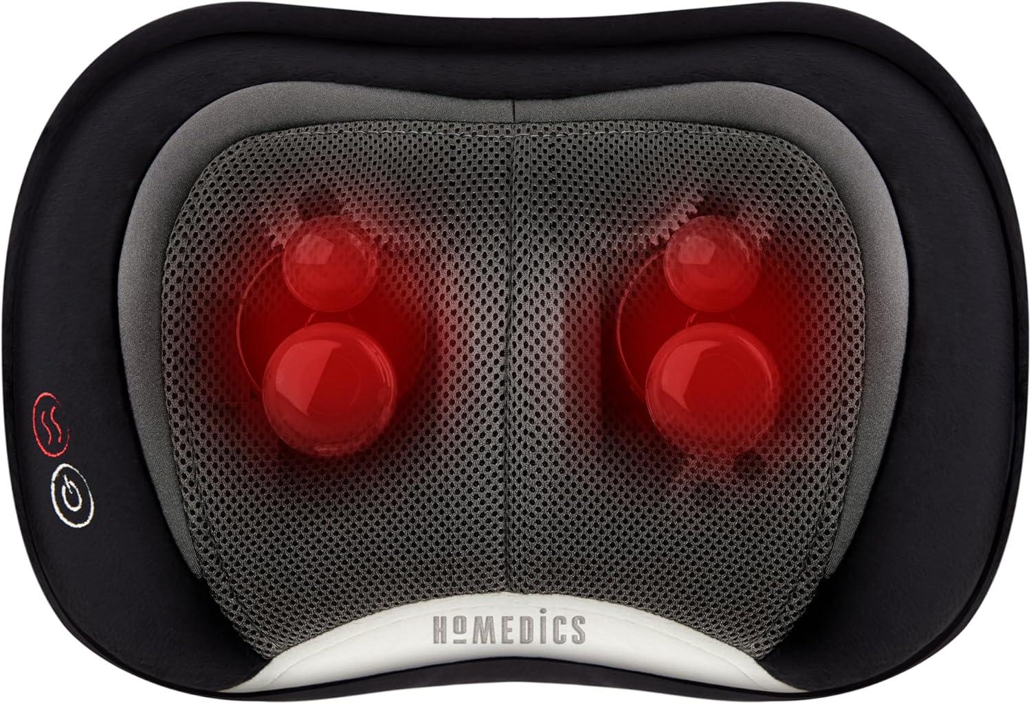 HoMedics 3D Shiatsu Full-Body Massager with Therapeutic Vibration, Soothing Heat with Deep-Kneading Massage Helps Release Tension in Neck, Back, Shoulders, Lightweight for Home, Office, Travel