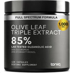 Toniiq Olive Leaf Extract Complex – with 85% Oleanolic Acid, 50% Oleuropein & 20% Hydroxytyrosol - 50:1 Extract Ratio – Third-Party Tested – 120 Capsules