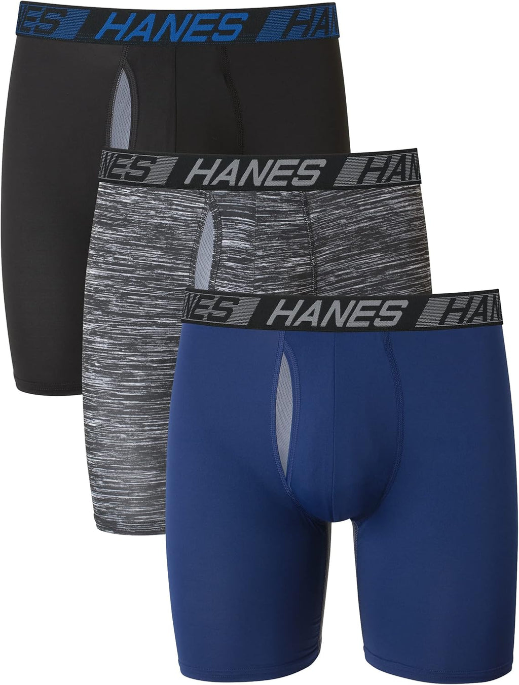 Hanes Men's Underwear Boxer Briefs Pack, 3-Pack, Total Support Pouch, Sexy Men's Underwear, Long or Short-Leg Boxer Briefs