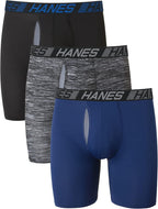 Hanes Men's Underwear Boxer Briefs Pack, 3-Pack, Total Support Pouch, Sexy Men's Underwear, Long or Short-Leg Boxer Briefs