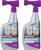 Rejuvenate Window Cleaner, 32 Ounces, Non-Toxic Outdoor Window Cleaner With Hose-End Adapter Quickly Removes Dirt For A Spot- And Streak-Free Shine, 2 Pack