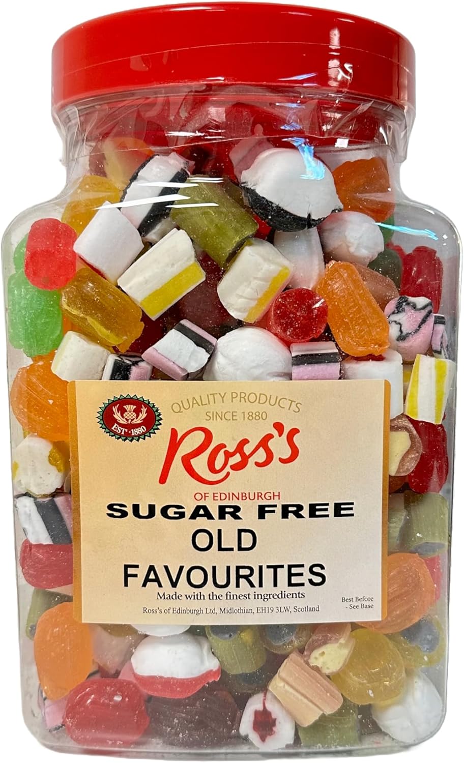 Sugar Free Scottish Old Favourites Candy Jar