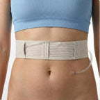 Tondiamo 2 Pcs Breathable Peritoneal Dialysis Belt Breathable Pd Catheter Holder Stretch Belt with Mesh Pocket Tube Drainage Abdominal Fixation Medical Nursing Supplies for Patients 35-55 Inch