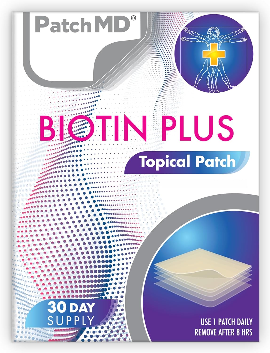 PatchMD Biotin Plus - Topical Patches - 30 Days Supply