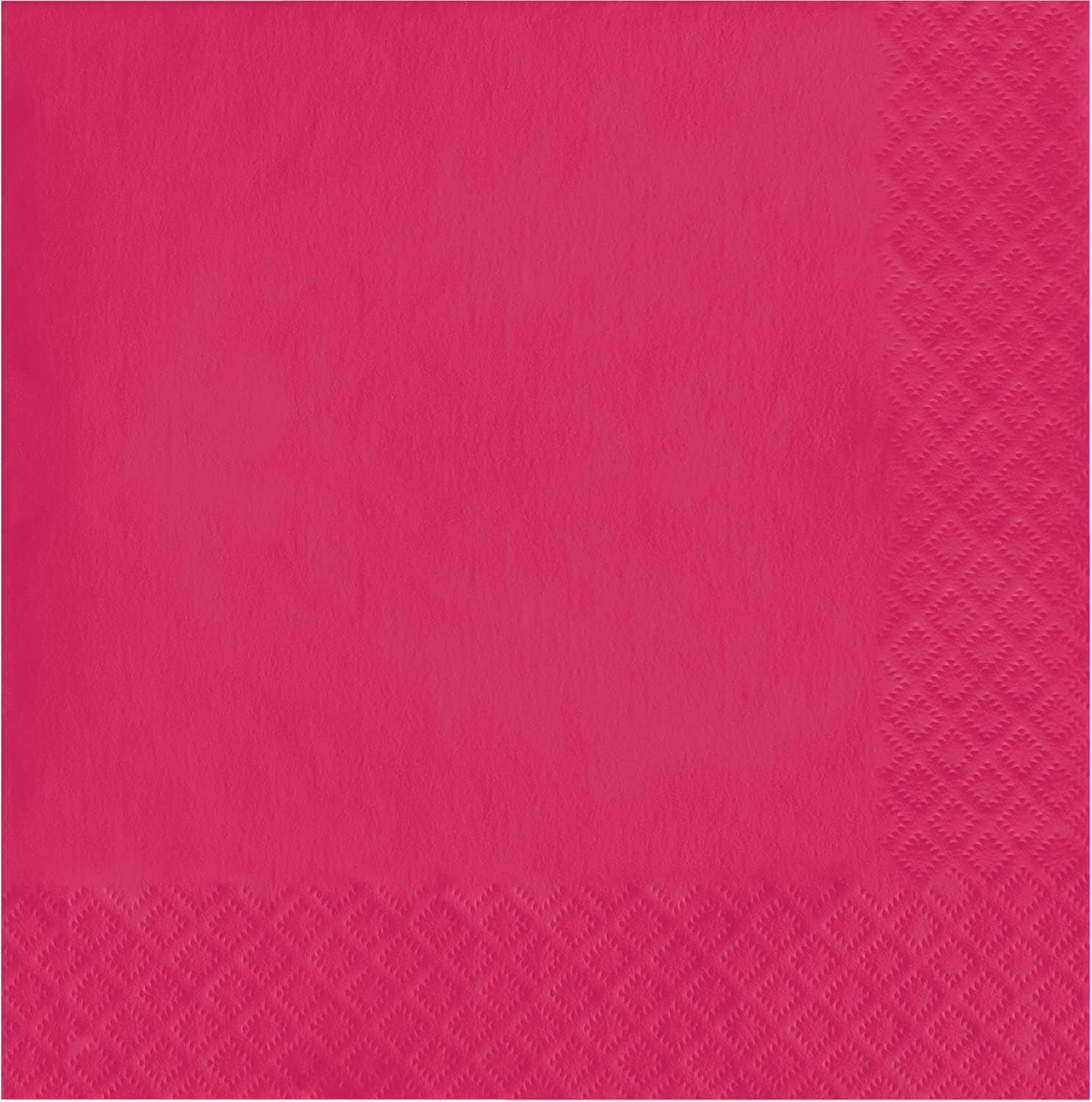 Creative Converting Touch of Color 2-Ply 50 Count Paper Lunch Napkins, Hot Magenta
