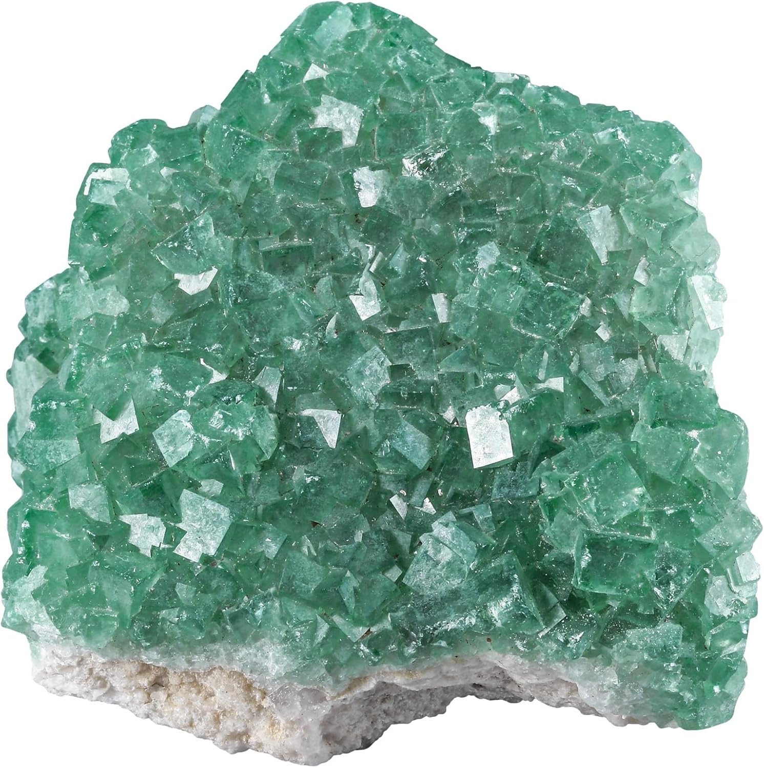 Sportmusies Natural Green Fluorite Crystal Cluster Mineral Specimen Decoration for Home Office, Raw Stone for Healing Meditation Yoga, 1.77-4.72 inches