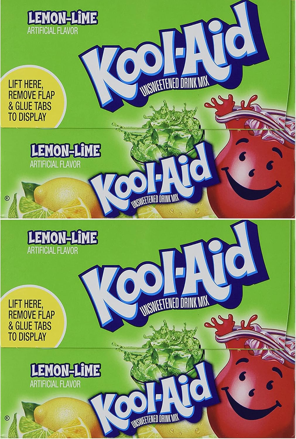 Kool-Aid Lemon-Lime Unsweetened Soft Drink Mix, 0.13-Ounce Packets (Pack of 96)