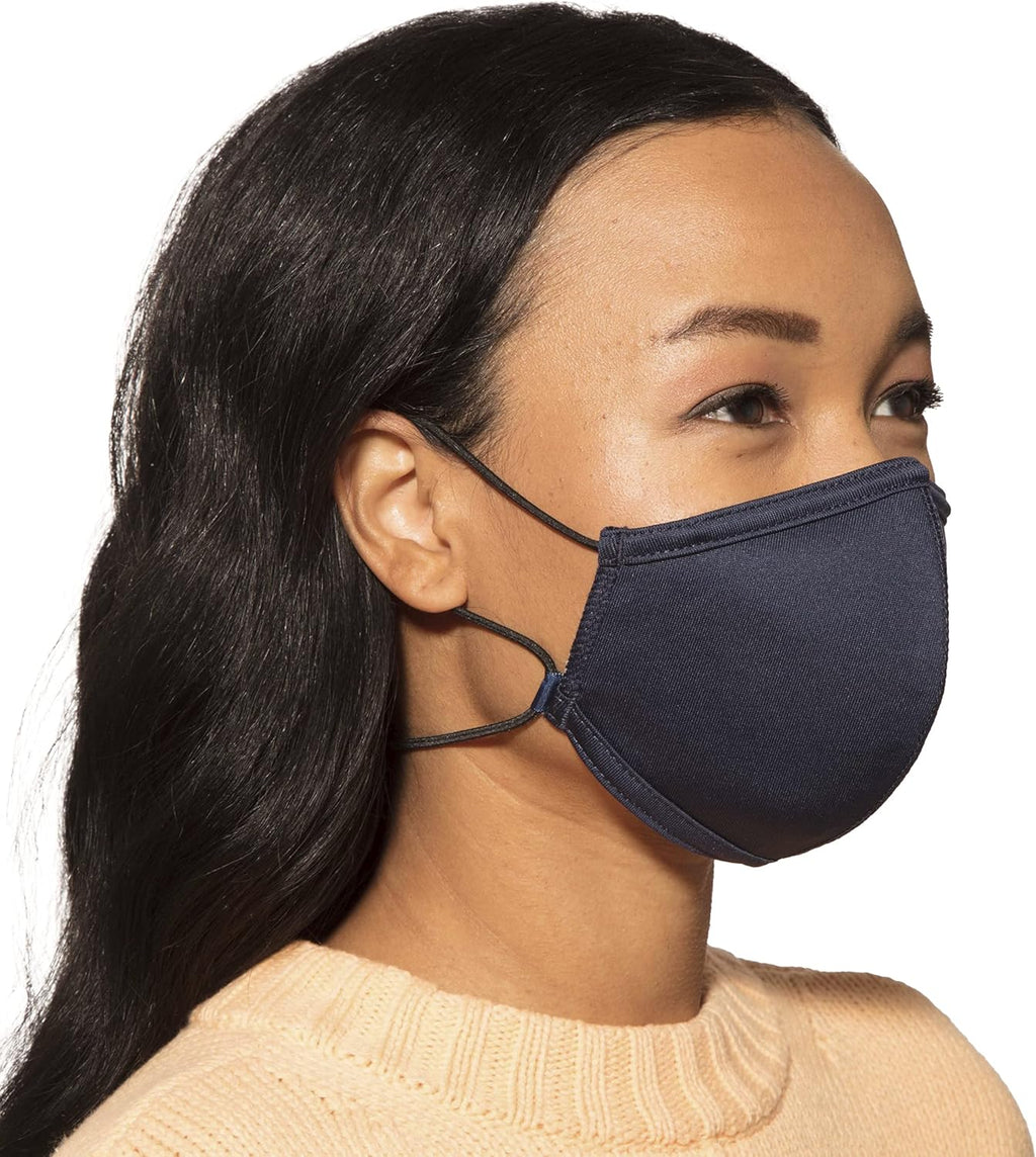 Copper Fit Unisex Never Lost Face Masks for Adults, Reusable Washable Fabric Mask, Copper Infused , 2 Pack
