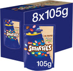 Smarties Milk Chocolate Sharing Bag 105g (Pack of 8)