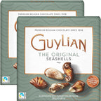 GuyLian Original Belgian Chocolate Seashells 8.82 oz Gift Box (Pack of 2): Each Contains Twenty-Two Pieces of Silky Smooth Seashell-Shaped Milk Chocolate with a Creamy Hazelnut Praliné Filling