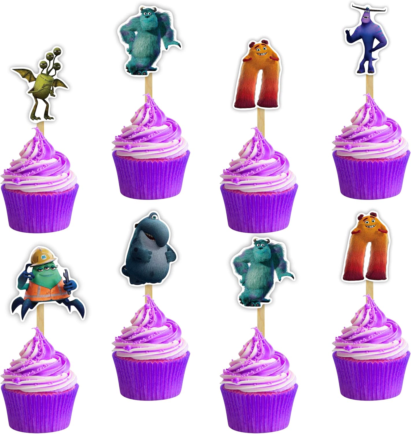 "Monstr At Work Cupcake Topper Decoration – Premium Monster-Themed Birthday Party Cupcake – Bright, Fun & Cake – Colorful Party Table Décor for Monster Bash, or Home Events – Easy to Use