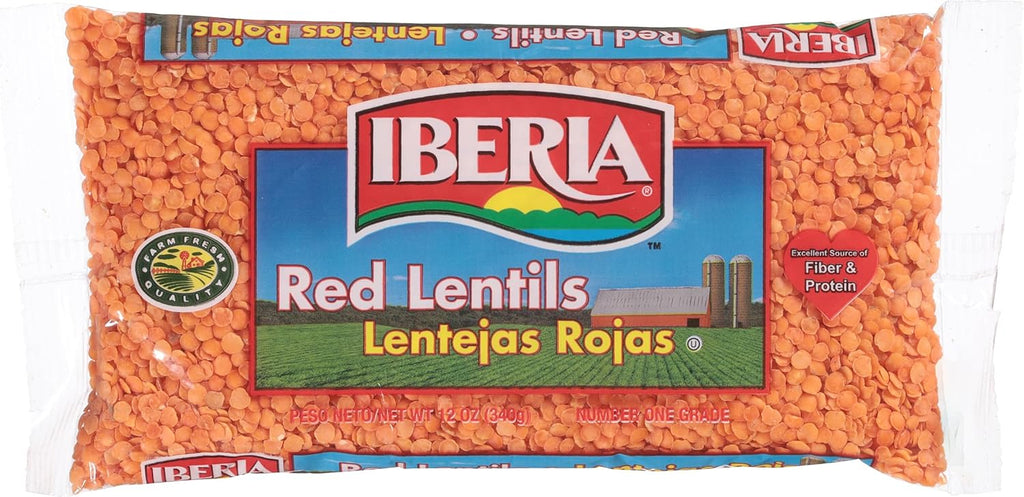 Iberia Red Lentil Beans, 12 Ounce