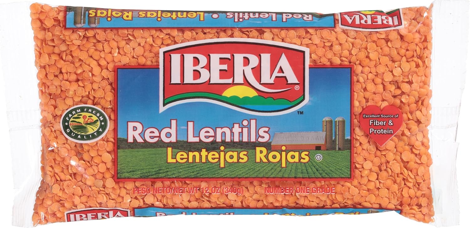 Iberia Red Lentil Beans, 12 Ounce