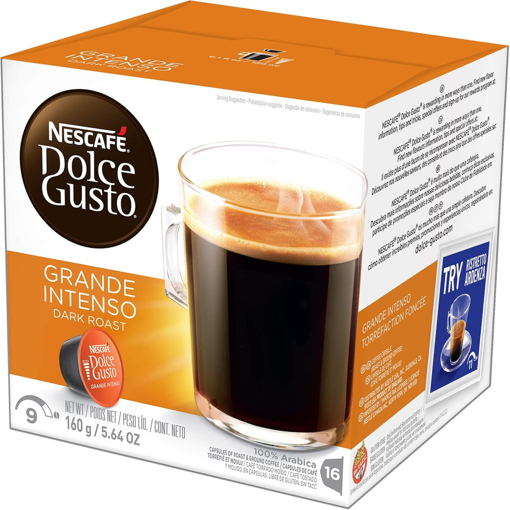 NESCAFÃƒâ€° Dolce Gusto Coffee Capsules, Grande Intenso, 48 Single Serve Pods, (Makes 48 Cups) 16 Count (Pack of 3)