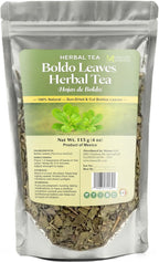 Boldo Leaves Herbal Tea — Hojas de Boldo (Peumus boldus) — Net Wt. 113 g (4 oz) — 100% Natural, Caffeine Free, Traditional Loose Leaf Boldus Herbal Infusion — Digestive & Liver Support — Sun-Dried