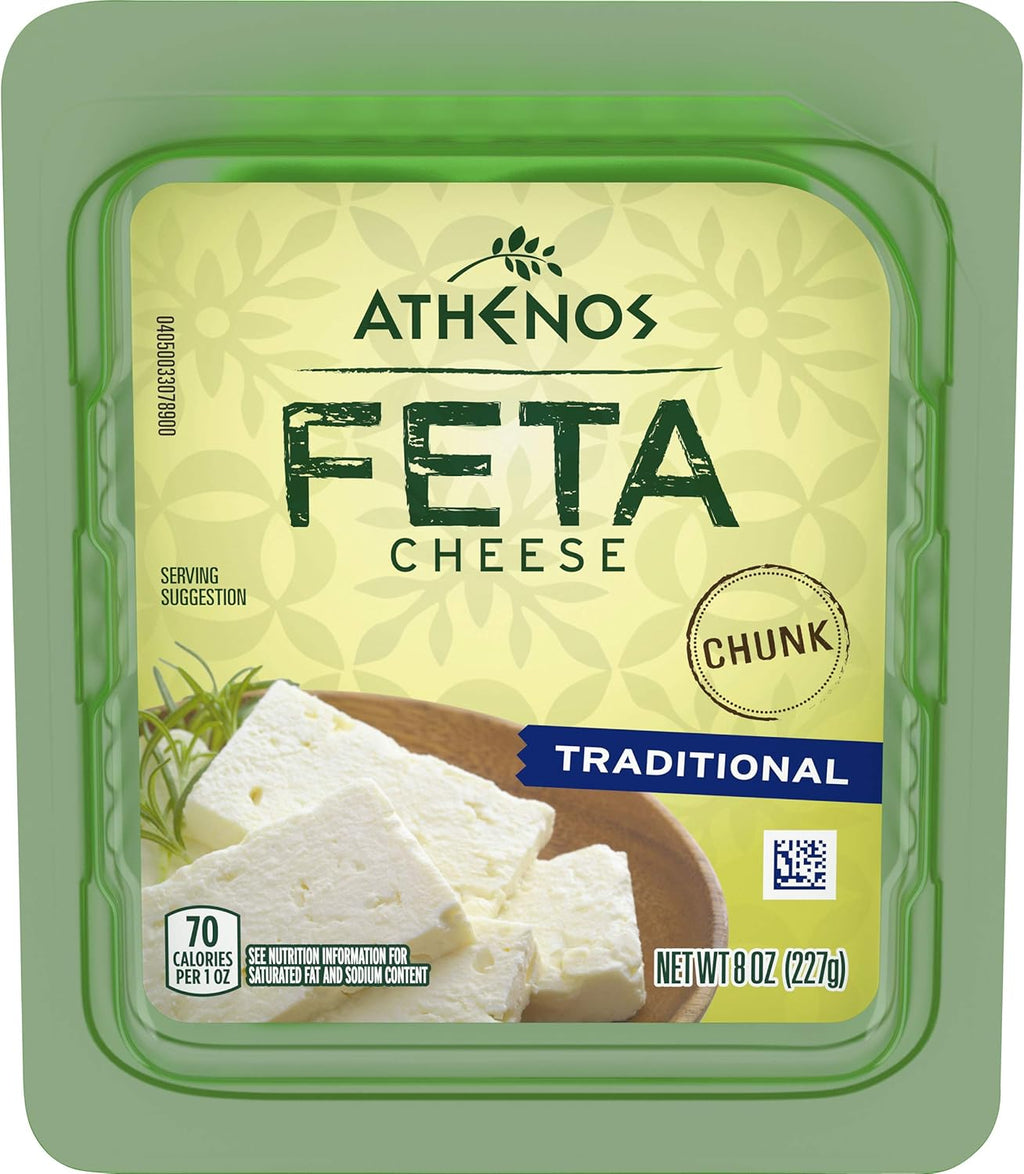 Athenos Chunk Traditional Feta Cheese (8 oz Tub)