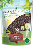 Food to Live Organic Black Quinoa, 3 Pounds – Non-GMO, Whole Grain, Sproutable, Kosher, Vegan, Bulk. Sirtfood. Easy to Cook.Perfect for Salads, Soups, Stews.
