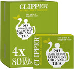 Clipper Tea Organic Fairtrade Everyday - USDA Organic, Non-GMO, Fair Trade, Sustainable Caffeinated British Tea, 4 Pack, 320 Unbleached Tea Bags - New Foil Free 100% recyclable packaging