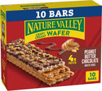 Nature Valley Crispy Creamy Wafer Bars, Peanut Butter Chocolate, 4g Protein, 10 Bars, 13 oz