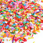 Rainbow Sprinkles for Cake Decorating, Edible Heart Star Sprinkles Mixed Jimmies Nonpareils Confetti, 4.3oz Sprinkles for Ice Cream Baking Cupcakes Cookies