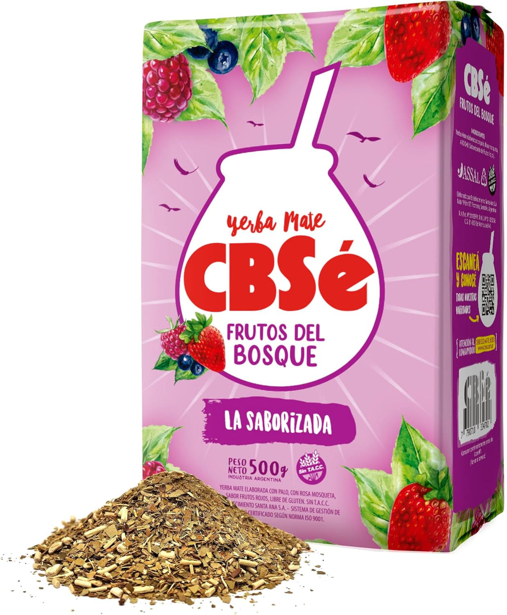 CBSé Yerba Mate Forest Fruits – Fruity Loose Leaf Yerba Mate Tea Blend, 500 g (1.1 lb), Naturally Caffeinated, Gluten‑Free.