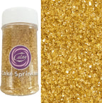 Sentovac Gold Sanding Sugar for Baking Edible Sparkling Sugar Sprinkles Coarse Sugar Crystals for Baking Topping Cake Cookie Cupcake Topper Ice Cream Decoration Supplies 3.2 OZ