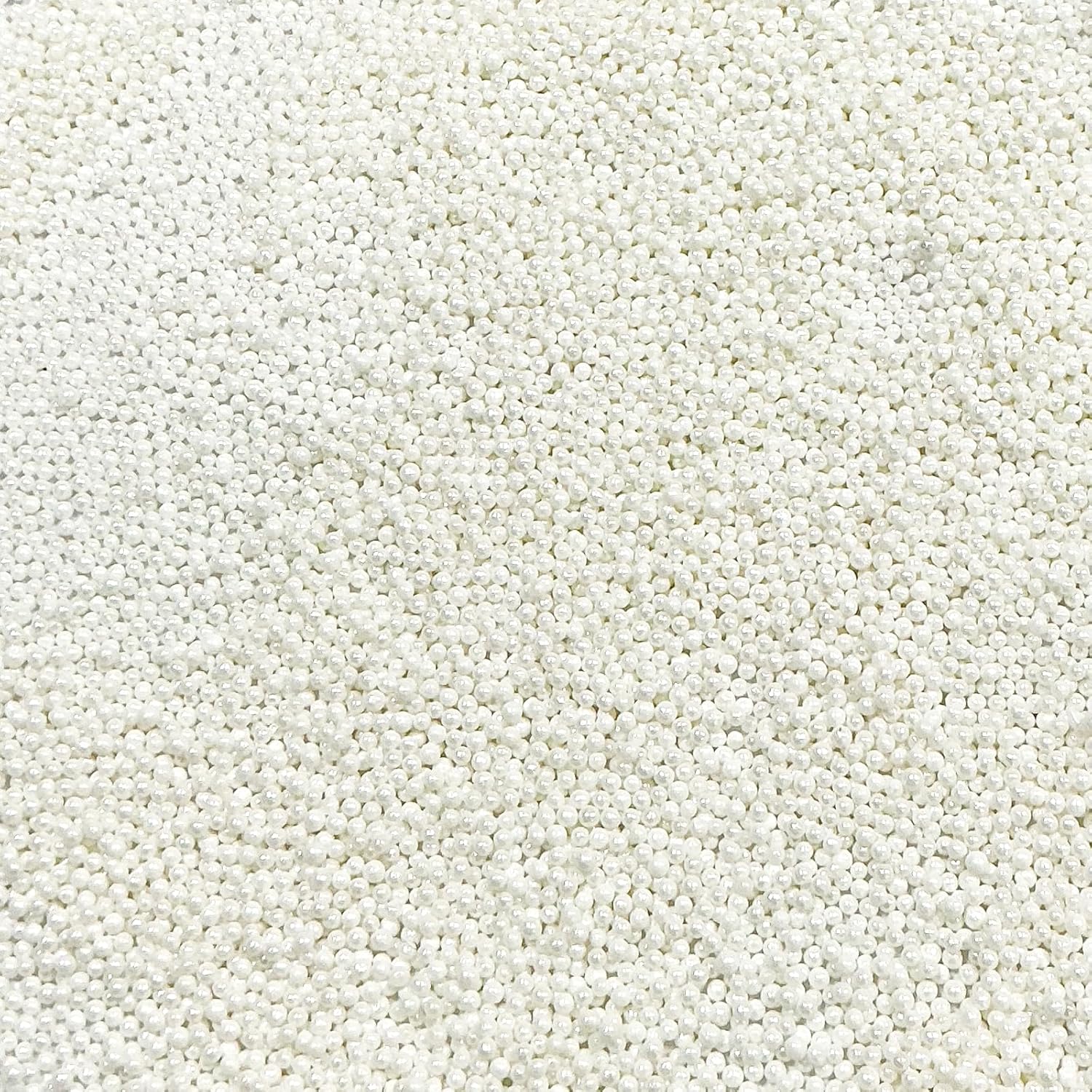 Homipooty Nonpareils Sprinkles Edible White Pearl Sugar sprinkles 110g/3.88oz 2mm Mini White Pearls Baking Cakes Cupcake Topper and Cake Decorations for Valentines Day Halloween Christmas