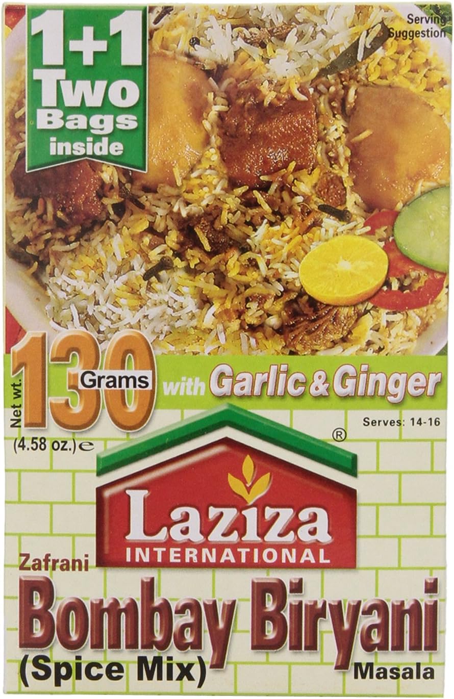 Laziza Bombay Biryani Masala, 130-Gram Boxes (Pack of 6)