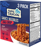 Blue Dragon Chili Crisp Saucy Noodles - 4.2oz (Pack of 6) - Knife Cut Thick Noodles w/Spicy Chili Crisp Sauce & Sesame Seed Garnish - Quick & Easy Meal w/Bold Spicy Asian Flavors - Vegetarian Friendly