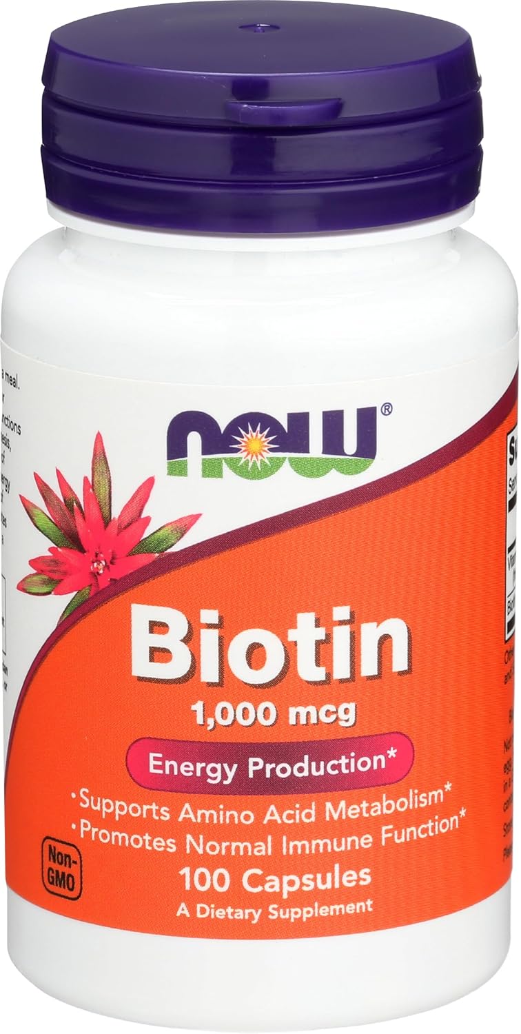 Now Foods Biotin 1000 MCG - 100 Capsules