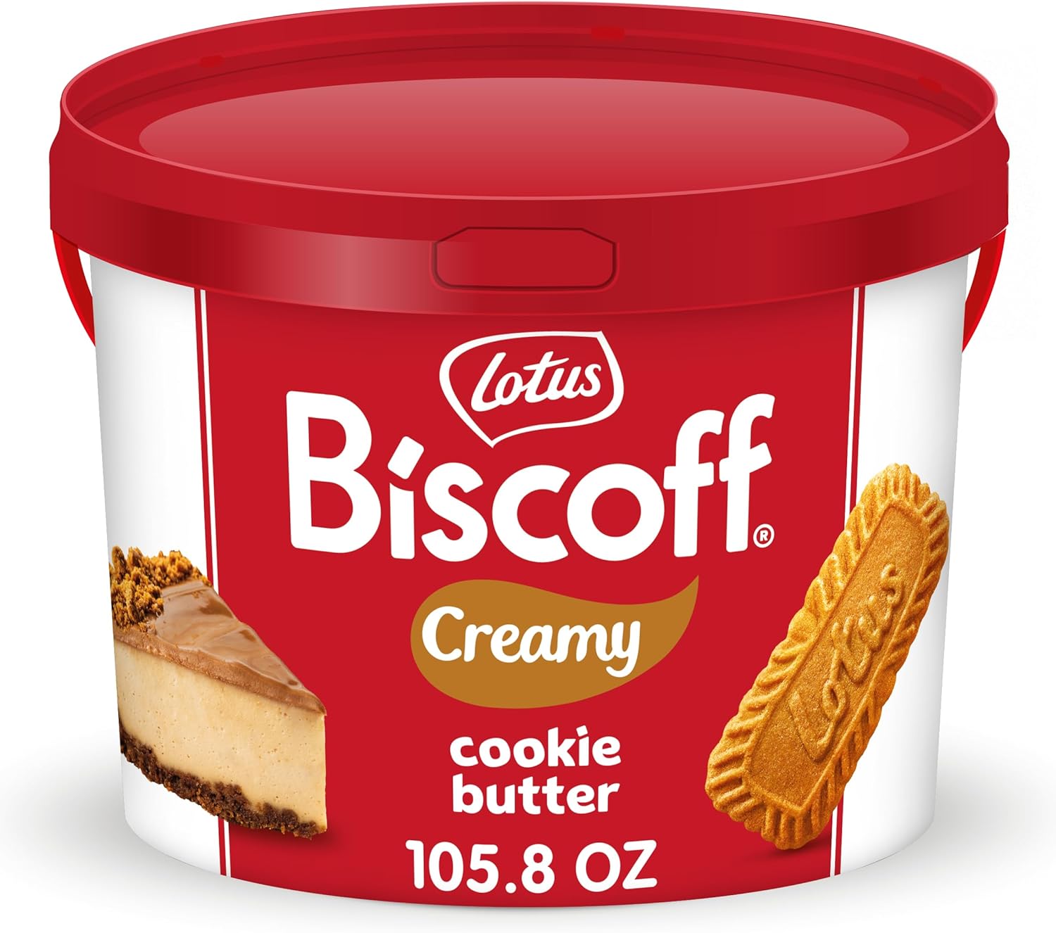 Lotus Biscoff - Cookie Butter Spread - Creamy -non GMO - Vegan- 105.8oz Pail