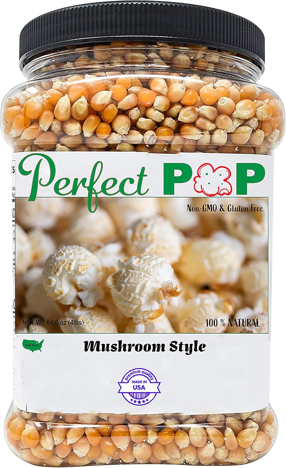 Concession Essentials Premium Gourmet Mushroom Extra Large Popcorn Kernels - 4lbs