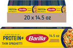 Barilla Protein+ (Plus) Thin Spaghetti Pasta, 14.5 Ounce (Pack of 20) - plant based - Made from Lentils, Chickpeas & Peas - Non-GMO, Kosher Certified