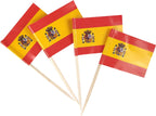 JBCD Spain Toothpick Flag Spanish Mini Small Cupcake Topper Flags, 200pcs