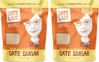 Date Lady Date Sugar, 1 lb, Organic | 100% Whole Food | Vegan, Paleo, Gluten-free & Kosher | Sugar Substitute and Alternative Sweetener for Baking | Will Not Dissolve in Your Coffee (2 Bags)