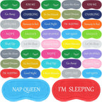 Eurzom 40 Pcs Funny Sleep Eye Mask Soft Night Mask Bulk for Sleeping Blackout Blindfolds with Adjustable Strap for Women Men Kids Nap Meditation Party Travel Gifts Favors(Colorful)