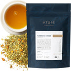 Rishi Tea Turmeric Ginger Herbal Tea - Organic Loose Leaf, Caffeine Free Blend with Spicy Ginger & Citrus, Hot or Iced - 4 Ounces, 14+ Servings