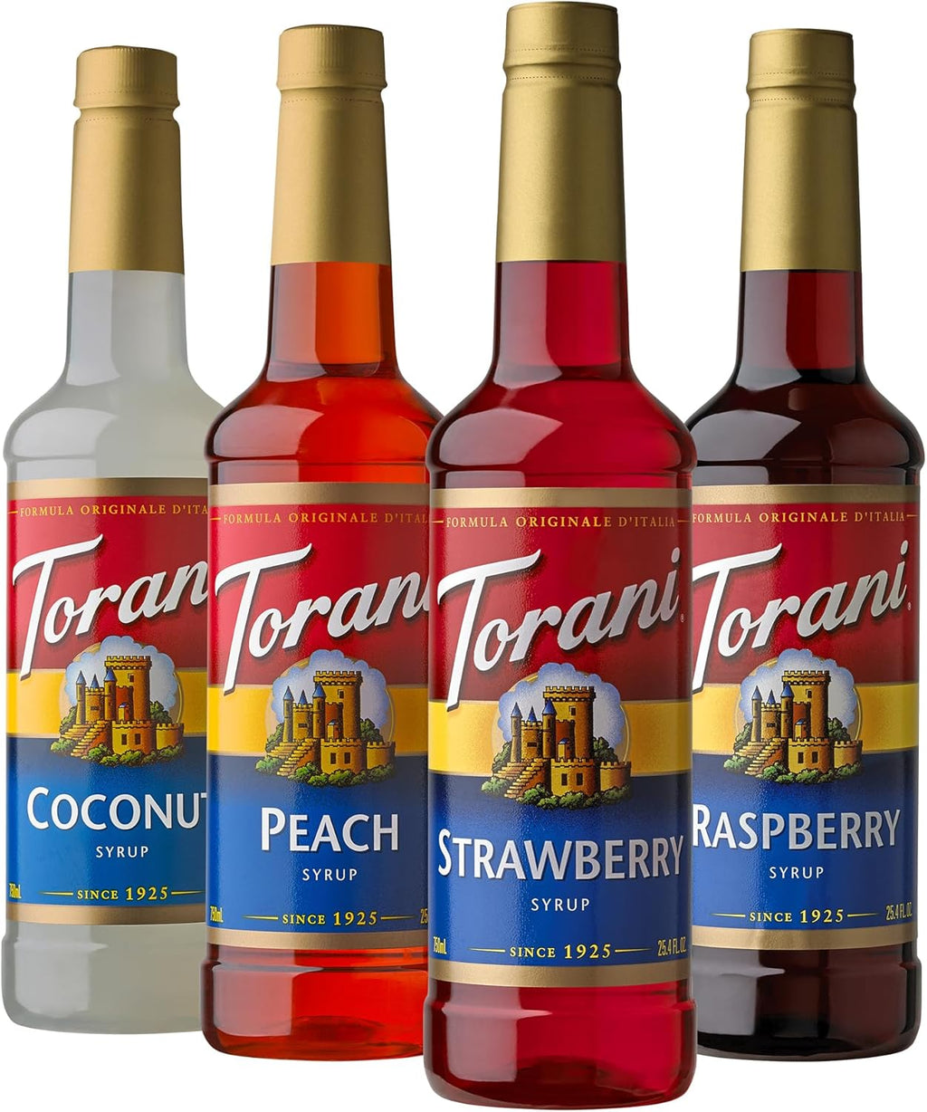 Torani Syrup Variety Packs, Soda Mix, 25.4 fl oz (Set of 4)