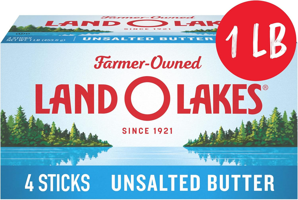 Land O Lakes® Unsalted Butter, 1 lb in 4 Sticks