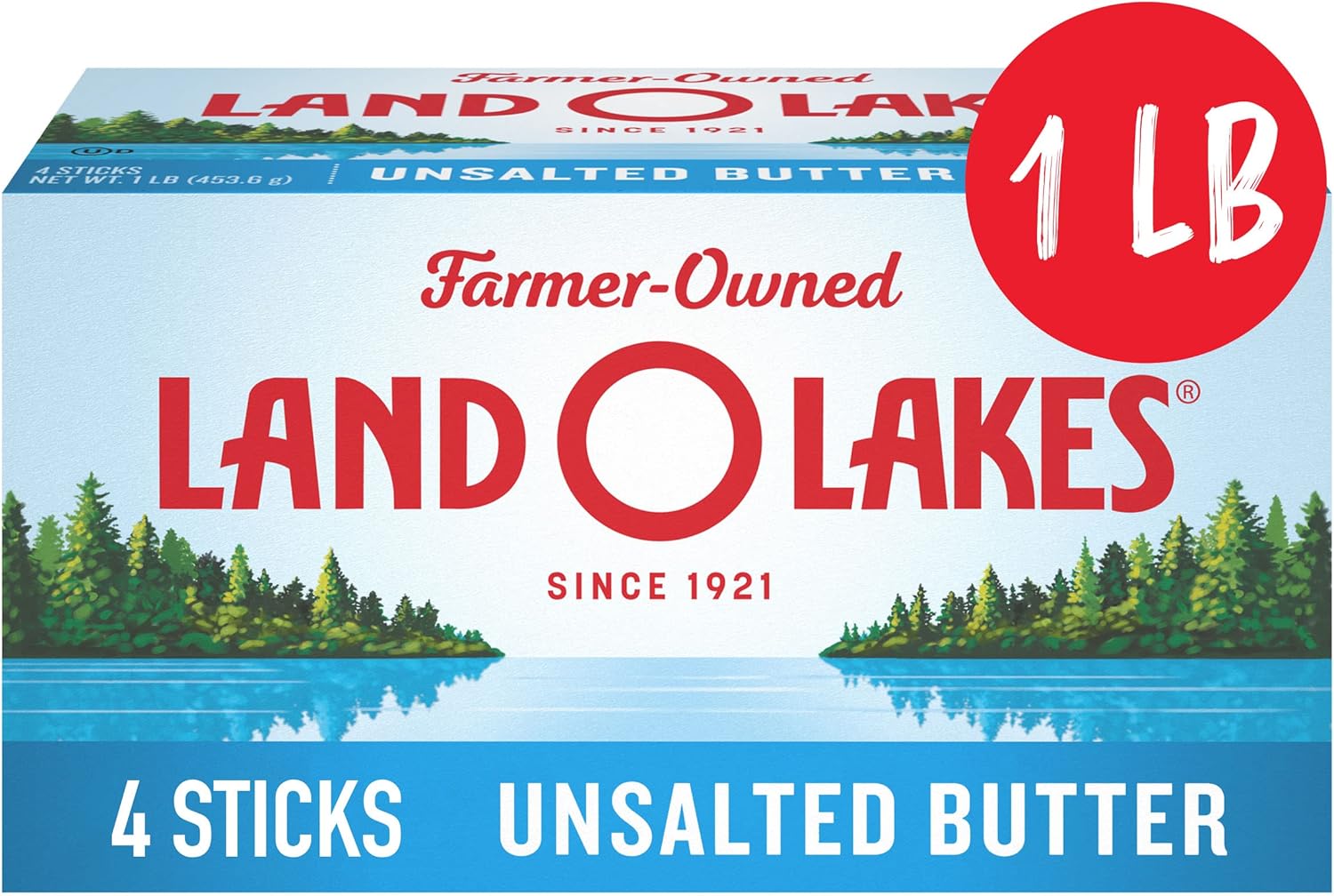Land O Lakes® Unsalted Butter, 1 lb in 4 Sticks