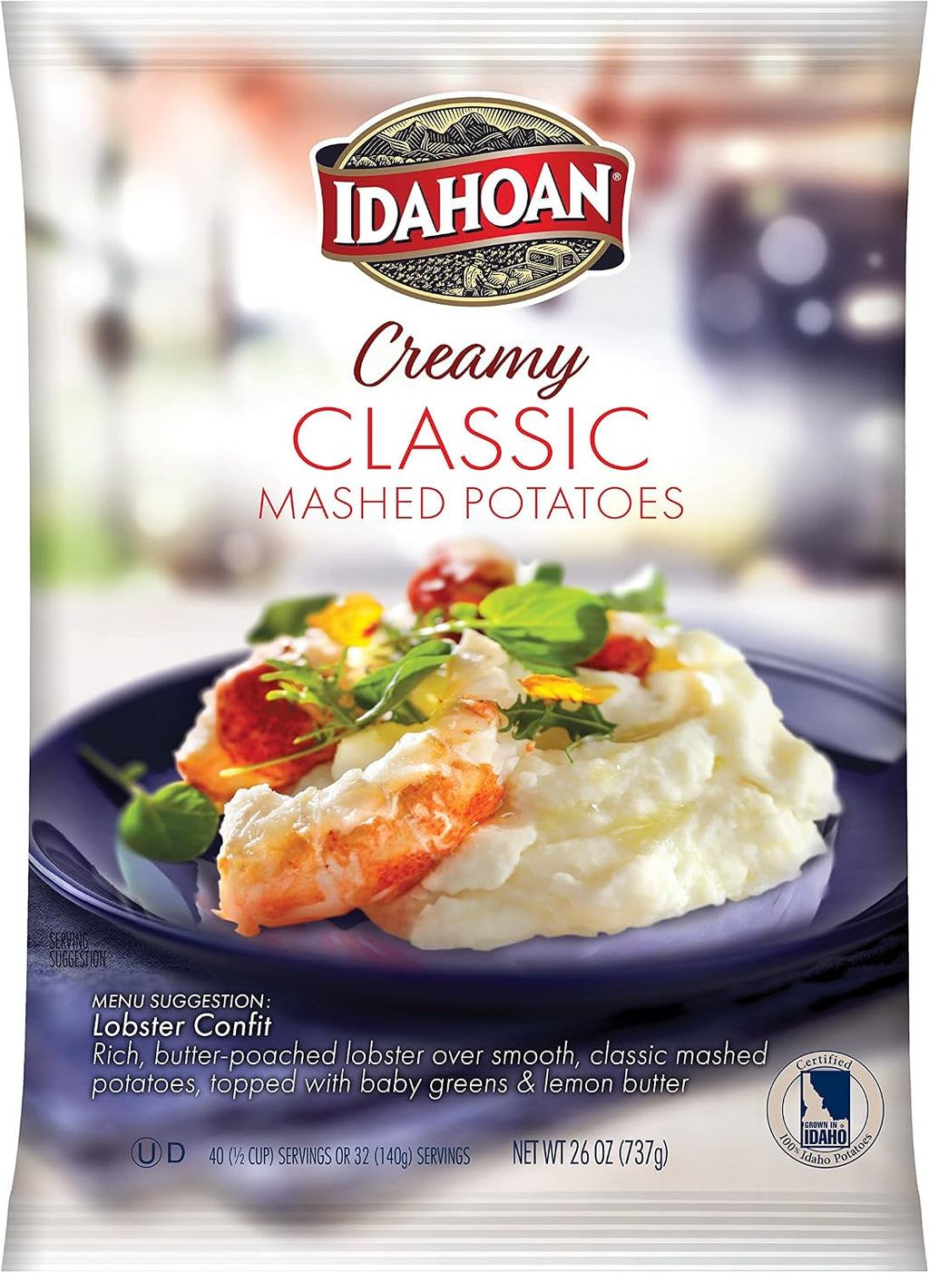 Idahoan® Creamy Classic Mashed Potatoes, 26 oz. Pouches (Pack of 12)