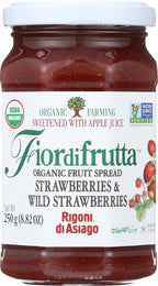 Rigoni Di Asiago Fiordifrutta Organic Fruit Spread, Strawberry, 8.82 Ounce