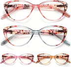 HEEYYOK 1.0 Reading Glasses For Women Small Face,Cat Eye Readers For Womens Blue Light Womens Reader,Computer Cheaters Reading For Ladies