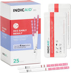 INDICAID Early Detection Pregnancy Test Strips,25 Count, 510K Cleared High Sensitivity (10mIU/mL) to Test 6 Days Sooner, Over 99% Accurate Result in 3 Minutes,